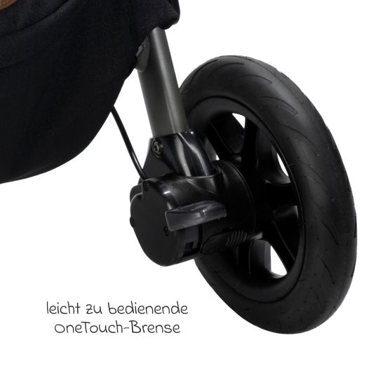 joie 4in1 Kombi-Kinderwagen-Set Finiti bis 22 kg belastbar mit Liegeposition, Kinderwagenkette, Greifling, Spieluhr - Teleskopschieber, Sportsitz, Babywanne Ramble XL, Babyschale, Adapter & Zubehörpaket - Signature - Pine