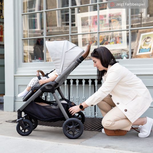 joie 4in1 Kombi-Kinderwagen-Set Finiti bis 22 kg belastbar mit Liegeposition, Kinderwagenkette, Greifling, Spieluhr, Schmusetuch - Teleskopschieber, Sportsitz, Babywanne Ramble XL, Adapter & Zubehörpaket - Signature - Pine