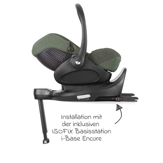 joie 4in1 Kombi-Kinderwagen-Set Finiti bis 22 kg belastbar mit Liegeposition, Kinderwagenkette, Greifling, Spieluhr - Teleskopschieber, Sportsitz, Babywanne Ramble XL, Babyschale, Adapter & Zubehörpaket - Signature - Pine