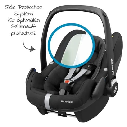 joie Set passeggino Litetrax 4in1 con capacità di carico fino a 22 kg con pneumatici, navicella Ramble, seggiolino auto Pebble Pro, base Isofix, trapezio attività, peluche, gioco da afferrare, adattatore e pacchetto accessori - Pebble