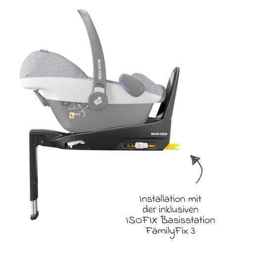 joie Set passeggino Litetrax 4in1 con capacità di carico fino a 22 kg con pneumatici, navicella Ramble, seggiolino auto Pebble Pro, base Isofix, trapezio attività, peluche, gioco da afferrare, adattatore e pacchetto accessori - Pebble