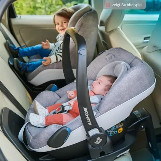 joie Set passeggino Litetrax 4in1 con capacità di carico fino a 22 kg con pneumatici, navicella Ramble, seggiolino auto Pebble Pro, base Isofix, trapezio attività, peluche, gioco da afferrare, adattatore e pacchetto accessori - Pebble