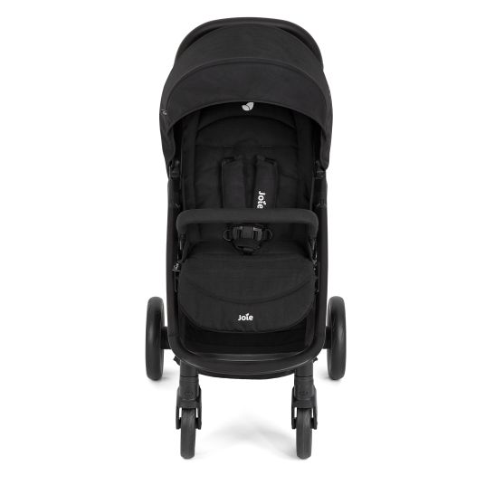 joie 4in1 Kombi-Kinderwagen-Set Litetrax bis 22 kg belastbar mit Luftreifen, Babywanne Ramble, Babyschale Pebble Pro, Isofix-Basis, Activity-Trapez, Schmusetuch, Greifling, Adapter & Zubehörpaket - Shale