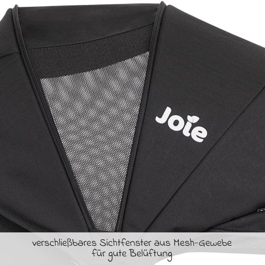 joie 4in1 Kombi-Kinderwagen-Set Litetrax bis 22 kg belastbar mit Luftreifen, Babywanne Ramble, Babyschale Pebble Pro, Isofix-Basis, Activity-Trapez, Schmusetuch, Greifling, Adapter & Zubehörpaket - Shale