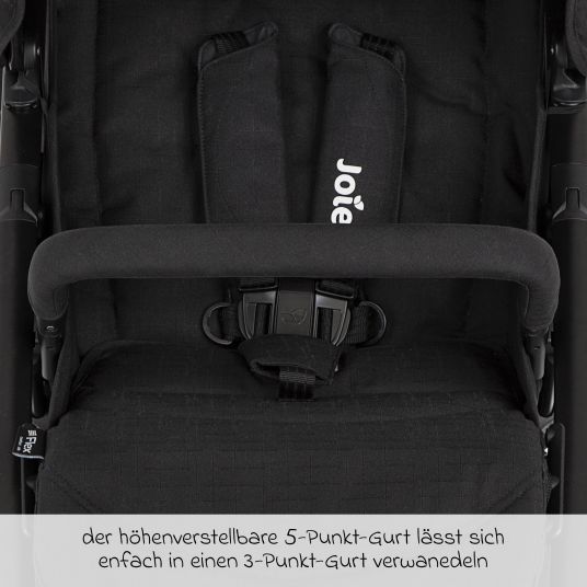 joie 4in1 Kombi-Kinderwagen-Set Litetrax bis 22 kg belastbar mit Luftreifen, Babywanne Ramble, Babyschale Pebble Pro, Isofix-Basis, Activity-Trapez, Schmusetuch, Greifling, Adapter & Zubehörpaket - Shale