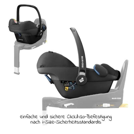 joie 4in1 Kombi-Kinderwagen-Set Litetrax Pro Air bis 22 kg belastbar mit Luftreifen, Babywanne Ramble, Babyschale Pebble Pro, Isofix-Basis, Activity-Trapez, Schmusetuch, Greifling, Adapter & Zubehörpaket - Rosemary