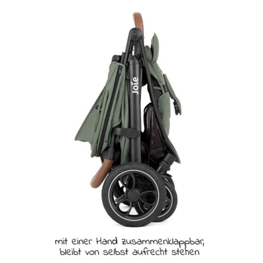 joie 4in1 Kombi-Kinderwagen-Set Litetrax Pro bis 22 kg belastbar mit Babywanne Ramble, Babyschale Pebble Pro, Isofix-Basis, Activity-Trapez, Schmusetuch, Greifling, Adapter & Zubehörpaket - Laurel