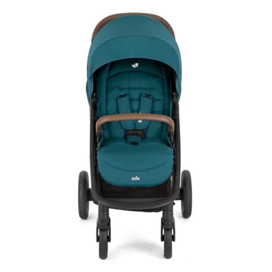 joie 4in1 baby carriage set Litetrax Pro up to 22 kg load capacity with pneumatic tires, Ramble carrycot, Pebble Pro infant car seat, Isofix base, activity trapeze, cuddly toy, grasping toy, adapter & accessory pack - Peacock