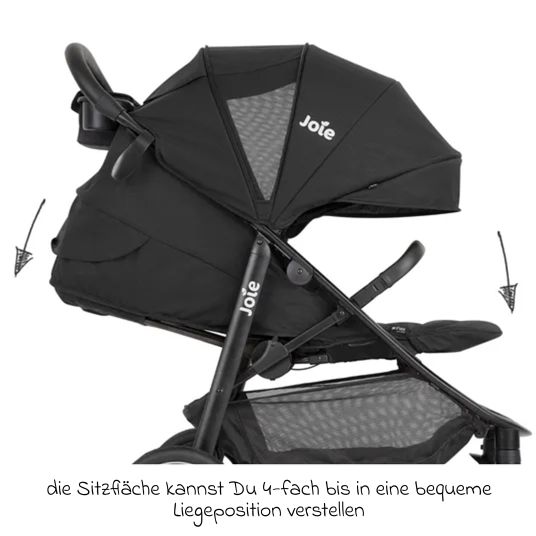 joie Set passeggino Litetrax Pro 4in1 con capacità di carico fino a 22 kg con pneumatici, navicella Ramble, seggiolino auto Pebble Pro, base Isofix, trapezio per attività, peluche, gioco da afferrare, adattatore e pacchetto accessori - Shale