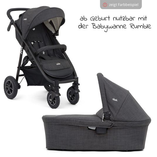 joie 4in1 Kombi-Kinderwagen-Set Mytrax mit Adapter, Babyschale, Babywanne, Isofix-Basis & XXL Zubehörpaket - Laurel