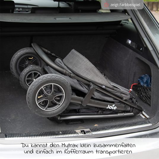 joie 4in1 Kombi-Kinderwagen-Set Mytrax mit Adapter, Babyschale, Babywanne, Isofix-Basis & XXL Zubehörpaket - Laurel