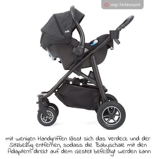 joie 4in1 Combi Stroller Set Mytrax with Adapter, Carrycot, Carrycot, Isofix Base & XXL Accessory Pack - Laurel