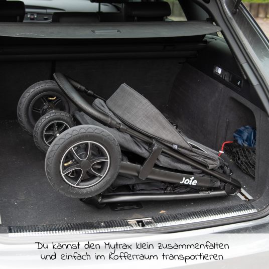 joie 4in1 Kombi-Kinderwagen-Set Mytrax mit Adapter, Babyschale, Babywanne, Isofix-Basis & XXL-Zubehörpaket - Pavement