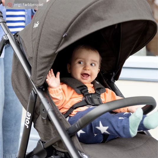 joie Set passeggino 4in1 Mytrax Pro fino a 22 kg di portata con pneumatici, navicella Ramble, seggiolino auto Pebble Pro, base Isofix, trapezio attività, peluche, gioco da afferrare, adattatore e pacchetto accessori - Blueberry