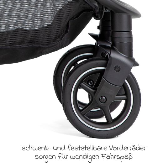 joie 4in1 Kombi-Kinderwagen-Set Mytrax Pro bis 22 kg belastbar mit Babywanne Ramble, Babyschale Pebble Pro, Isofix-Basis, Activity-Trapez, Schmusetuch, Greifling, Adapter & Zubehörpaket - Cycle Collection - Shell Gray