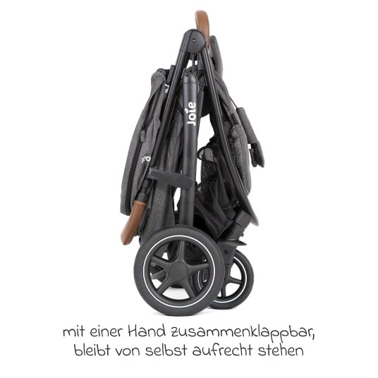 joie 4in1 Kombi-Kinderwagen-Set Mytrax Pro bis 22 kg belastbar mit Babywanne Ramble, Babyschale Pebble Pro, Isofix-Basis, Activity-Trapez, Schmusetuch, Greifling, Adapter & Zubehörpaket - Cycle Collection - Shell Gray