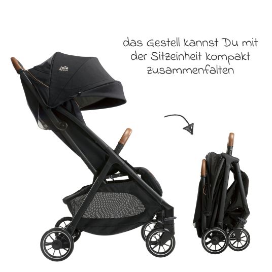joie 4in1 baby carriage set Parcel up to 22 kg load capacity with reclining function, i-Level-Recline infant car seat, Ramble XL carrycot, adapter, Isofix base, transport bag & accessories package - Signature - Eclipse