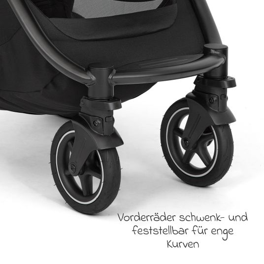 joie 4in1 Kombi-Kinderwagen-Set Versatrax bis 22 kg belastbar mit Babywanne Ramble XL, Babyschale Pebble Pro, Isofix-Basis, Activity-Trapez, Schmusetuch, Greifling, Adapter & Zubehörpaket - Laurel