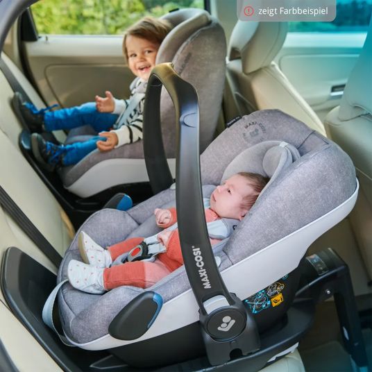 joie Set 4in1 Versatrax per passeggini fino a 22 kg con navicella Ramble XL, seggiolino auto Pebble Pro, base Isofix, cintura attività, peluche, gioco da afferrare, adattatore e pacchetto accessori - Laurel