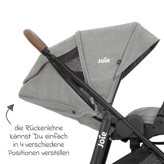 joie Set 4in1 Versatrax per passeggini fino a 22 kg con navicella Ramble XL, seggiolino auto Pebble Pro, base Isofix, trapezio attività, peluche, gioco da afferrare, adattatore e pacchetto accessori - Pebble