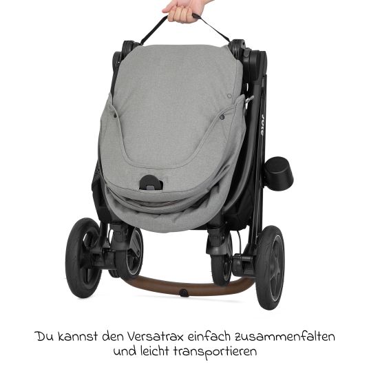 joie Set 4in1 Versatrax per passeggini fino a 22 kg con navicella Ramble XL, seggiolino auto Pebble Pro, base Isofix, trapezio attività, peluche, gioco da afferrare, adattatore e pacchetto accessori - Pebble