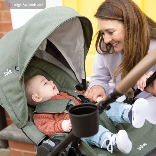 joie Set 4in1 Versatrax per passeggini fino a 22 kg con navicella Ramble XL, seggiolino auto Pebble Pro, base Isofix, trapezio attività, peluche, gioco da afferrare, adattatore e pacchetto accessori - Pebble