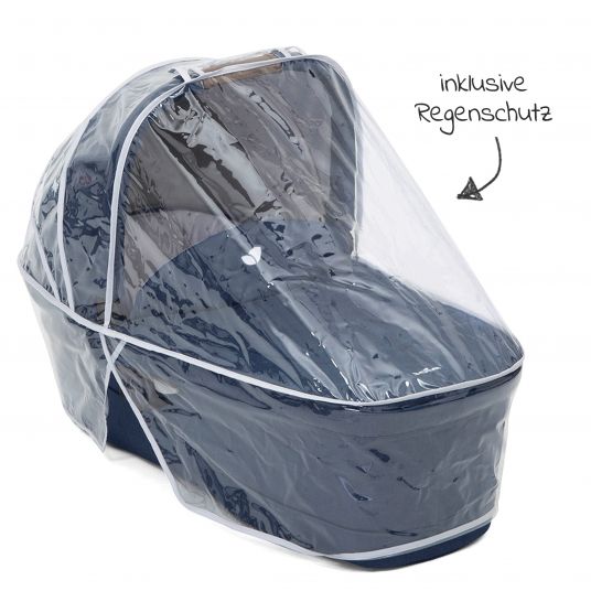 joie 4in1 Kombi-Kinderwagen-Set Versatrax bis 22 kg belastbar - umsetzbare Sitzeinheit, Babywanne Ramble XL, Babyschale i-Snug 2, Adapter, Isofix-Basis & Zubehör Paket - Lagoon