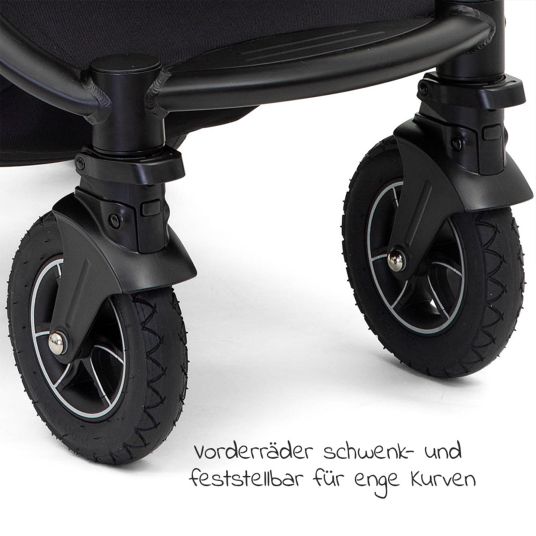 joie 4in1 Kombi-Kinderwagen-Set Versatrax bis 22 kg belastbar - umsetzbare Sitzeinheit, Babywanne Ramble XL, Babyschale i-Snug 2, Adapter, Isofix-Basis & Zubehör Paket - Pebble