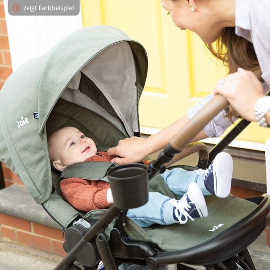 joie 4in1 Kombi-Kinderwagen-Set Versatrax bis 22 kg belastbar - umsetzbare Sitzeinheit, Babywanne Ramble XL, Babyschale i-Snug 2, Adapter, Isofix-Basis & Zubehör Paket - Shale