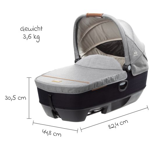 joie Car carrycot Calmi R129 can be used in the car and on the Vinca, Aeria, Finiti baby carriages incl. rain cover - Signature - Carbon