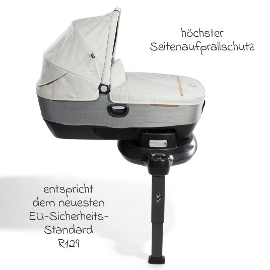joie Car carrycot Calmi R129 can be used in the car and on the Vinca, Aeria, Finiti baby carriages incl. rain cover - Signature - Oyster