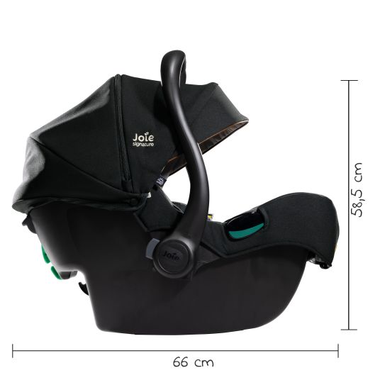 joie i-Jemini i-Size infant car seat from birth - 13 kg (40 cm - 85 cm) incl. seat reducer & sun canopy - Signature - Eclipse