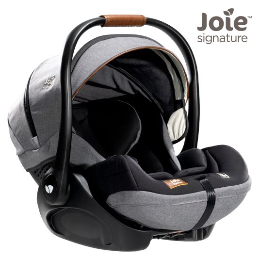 joie Babyschale i-Level Recline i-Size ab Geburt - 13 kg (40 cn - 85 cm) Neigungswinkel 157°, Sitzverkleinerer & Sonnenverdeck - Signature - Carbon
