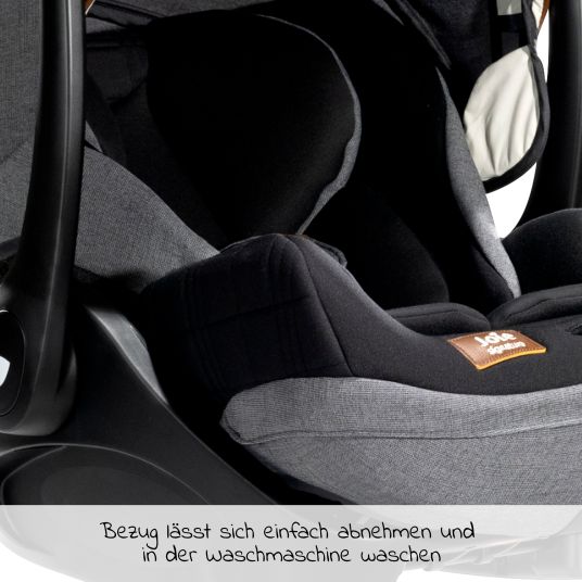 joie Baby car seat i-Level Recline i-Size from birth - 13 kg (40 cn - 85 cm) recline angle 157°, seat reducer & sun canopy - Signature - Carbon