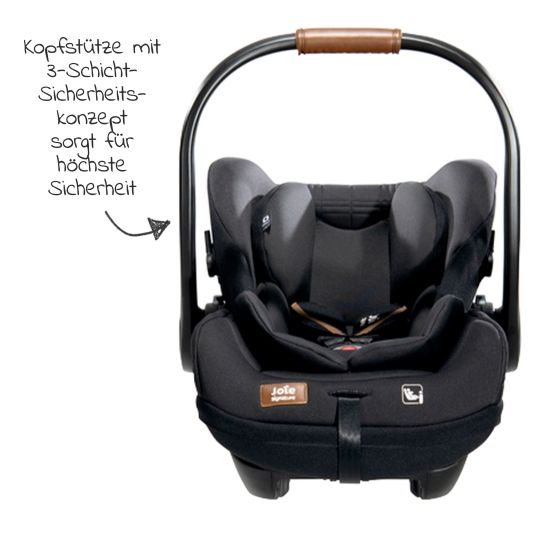 joie Baby car seat i-Level Recline i-Size from birth - 13 kg (40 cn - 85 cm) recline angle 157°, seat reducer & sun canopy - Signature - Eclipse