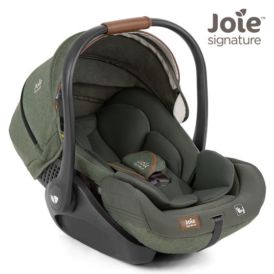 joie Babyschale i-Level Recline i-Size ab Geburt - 13 kg (40 cn - 85 cm) Neigungswinkel 157°, Sitzverkleinerer & Sonnenverdeck - Signature - Pine