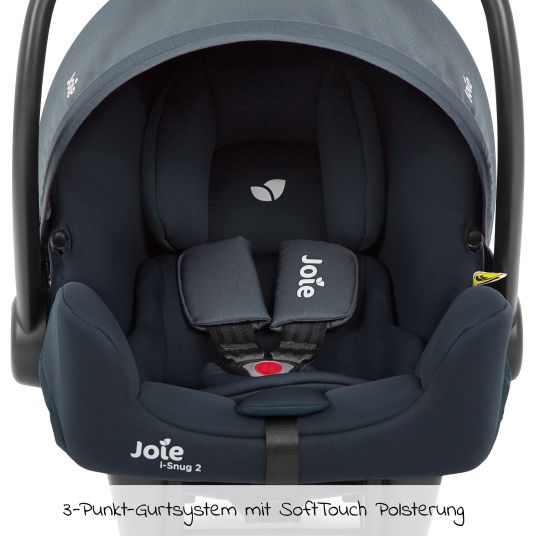 joie Seggiolino auto per neonati i-Snug 2 i-Size dalla nascita ai 13 kg (40 cm-75 cm) con i-Base Advance e protezione GRATUITA per il seggiolino - Lagoon