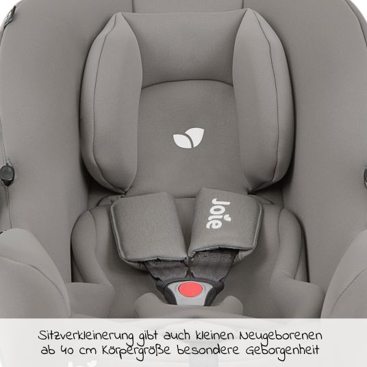 joie Babyschale i-Snug 2 i-Size ab Geburt-13 kg (40 cm-75 cm) inkl. i-Base Advance & GRATIS Autositz-Schutzunterlage - Pebble