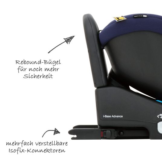joie Babyschale i-Snug 2 i-Size ab Geburt-13 kg (40 cm-75 cm) inkl. i-Base Advance & GRATIS Autositz-Schutzunterlage - Shale