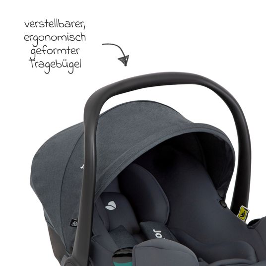 joie Baby car seat i-Snug 2 i-Size from birth-13 kg (40 cm-75 cm) incl. seat reducer only 3.35 kg - Moonlight