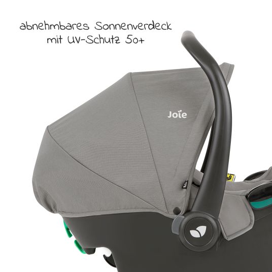 joie Babyschale i-Snug 2 i-Size ab Geburt-13 kg (40 cm-75 cm) inkl. Sitzverkleinerer nur 3,35 kg - Pebble
