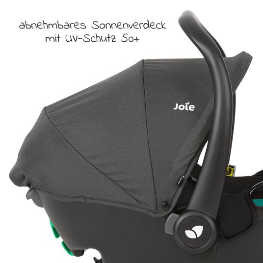 joie Babyschale i-Snug 2 i-Size ab Geburt-13 kg (40 cm-75 cm) inkl. Sitzverkleinerer nur 3,35 kg - Shale