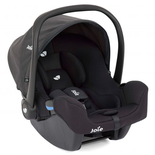 joie Babyschale i-Snug i-Size ab Geburt - 13 kg (40 cm - 75 cm) inkl. Sitzverkleinerer nur 3,25 kg & Zubehörpaket - Coal