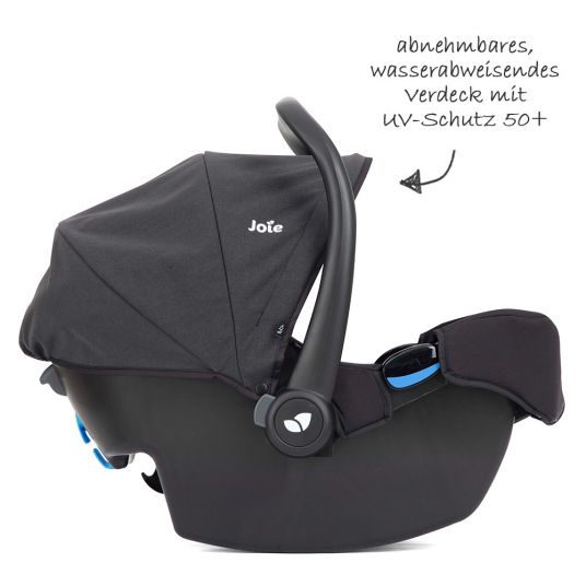 joie Babyschale i-Snug i-Size inkl. Autositz - Schutzunterlage - Coal