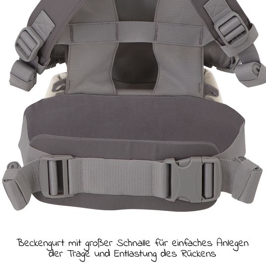 joie 3in1 baby carrier Savvy Lite for newborns from 3.5 kg to 14 kg with 3 carrying positions - Cobblestone