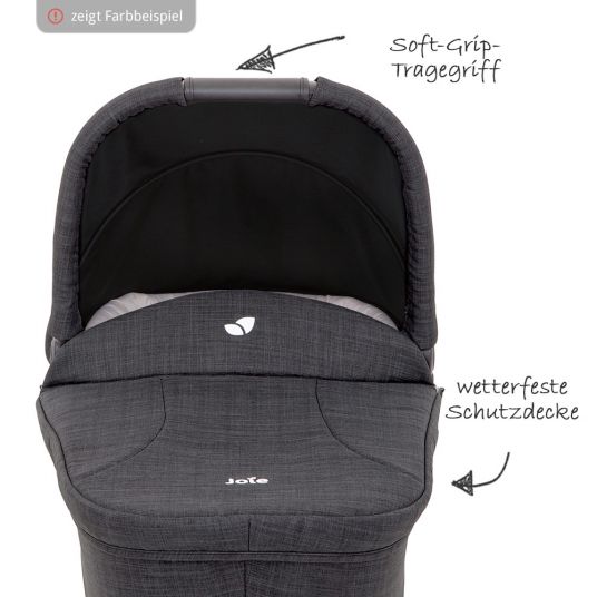 joie Baby Carrycot Ramble for Litetrax 4 / Litetrax 4 Air / Mytrax / Crosster / Tourist - Foggy Gray