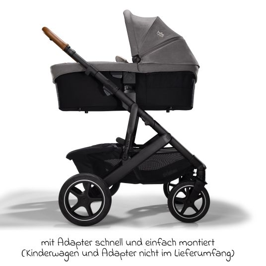 joie Ramble XL carrycot from birth - 9 months for Vinca, Aeria, Finiti, Parcel incl. raincover & windscreen - Signature - Carbon
