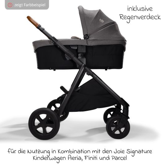 joie Ramble XL carrycot from birth - 9 months for Vinca, Aeria, Finiti, Parcel incl. raincover & windscreen - Signature - Eclipce