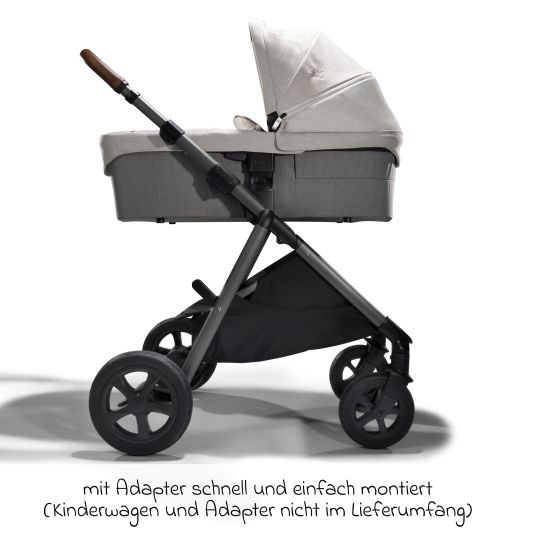 joie Babywanne Ramble XL ab Geburt - 9 Monate für Vinca, Aeria, Finiti, Parcel inkl. Regenschutz & Windschutz - Signature - Oyster