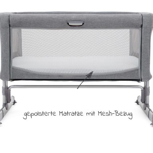 joie Roomie side & travel cot incl. mattress & carry bag - Gray Flanel